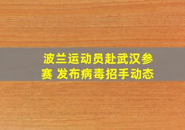 波兰运动员赴武汉参赛 发布病毒招手动态